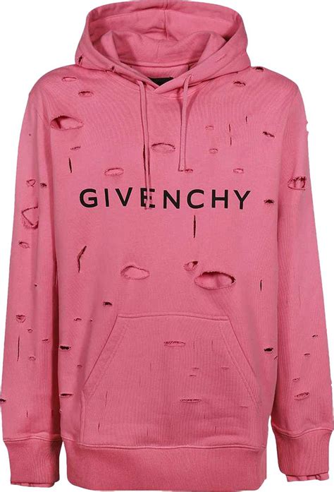 pink givenchy hoodie|givenchy hoodie with holes.